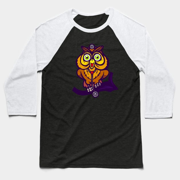 Dr. Hoot Baseball T-Shirt by ArtisticDyslexia